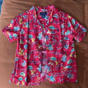 Polo by Ralph Lauren Red Tropical Print Shirt